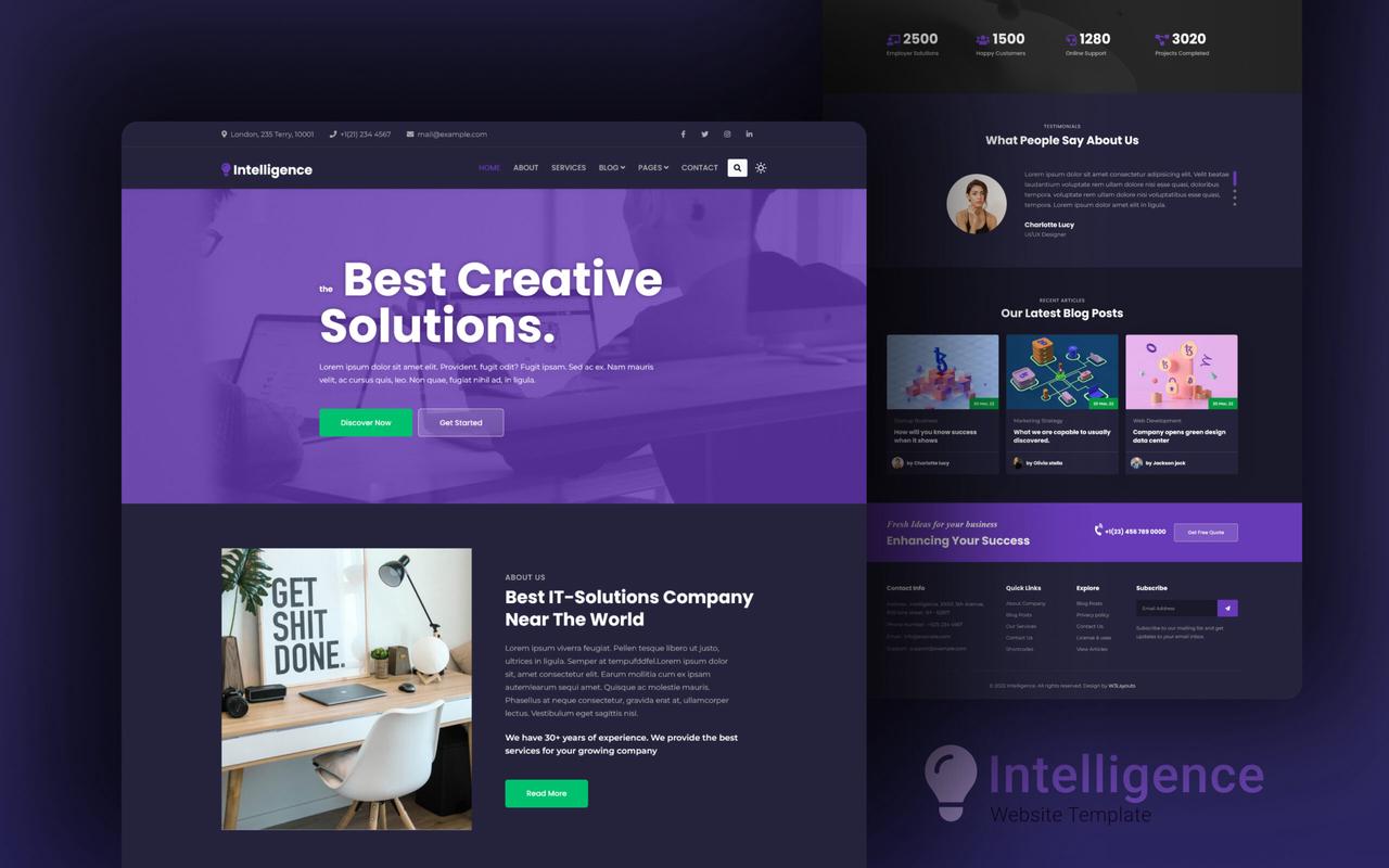 Intelligence - A IT-Solutions Company Responsive Website Template